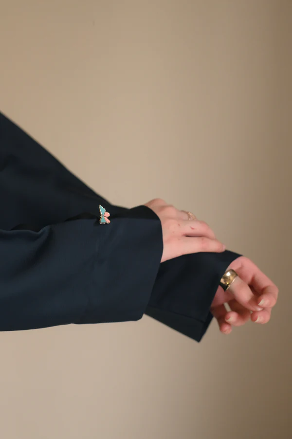 Opulent Waves - Teal Romantic Nida Abaya