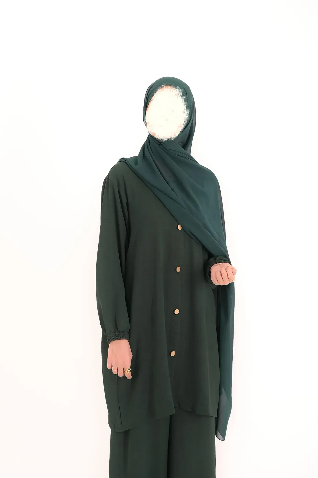 Modest Coord Set- Dark Green